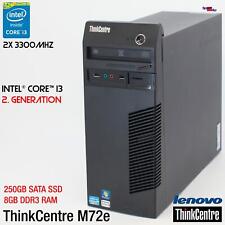 IBM LENOVO THINKCENTRE M72e A5G i3 COMPUTER PC 250GB SSD 8GB RS-232 WINDOWS 10 