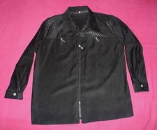 Damen Jacke Blazer Gr XXL  ca 48/50 bitte Maße beachten schwarz  Velouroptik