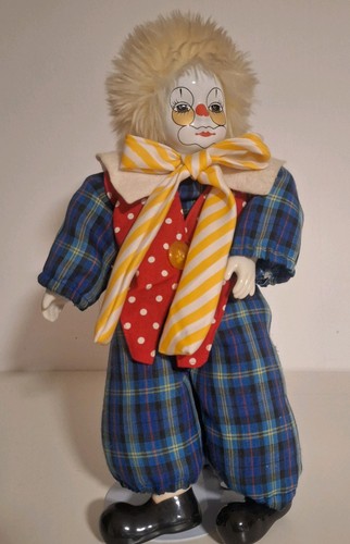 Porzellan clown puppe 35cm - puppe,