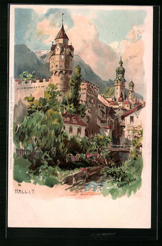Künstler edward theodore - künstler-ak,