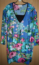 QVC  In Print Shirt-Damen Shirt-Blumendruck-Gr. XL-neu/nicht getragen