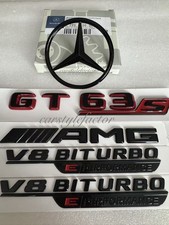 GT63S AMG V8 BITURBO E Performance Heck Stern Emblem + schwarze Badges Mercedes X290