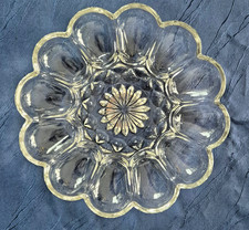 Servierplatte für 12 Eier, Glasplatte, Eierplatte Ø ca. 25cm, Höhe ca. 3,5cm  