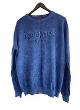 GIVENCHY PARIS XL Sweatshirt Pullover Strick batik Optik Logo Rundhalsausschnit