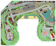 GP4-0090 Märklin C-Gleisplan "Rothenburgsort" 330x400x300cm (U-Form)