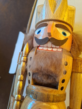 Erzgebirge Nussknacker König natur Weihnachten Deko