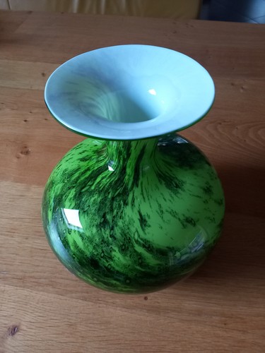 Große vintage glas vase grün - glas,