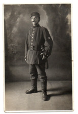 orig. Deutsches Reich Studiofoto " Feuerwehrmann,Ärmelabzeichen "