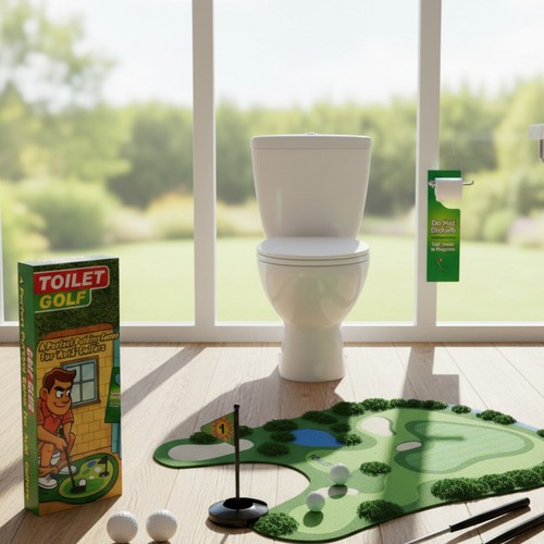 Toiletten golf set partygag - toiletten-golf-set,