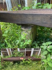 “Die Stabile” Gartenbank – Antik Sandstein + Eichenholz 185 cm