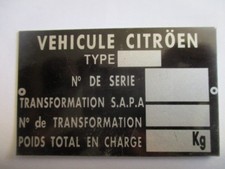 Schild typenschild citroen - schild,