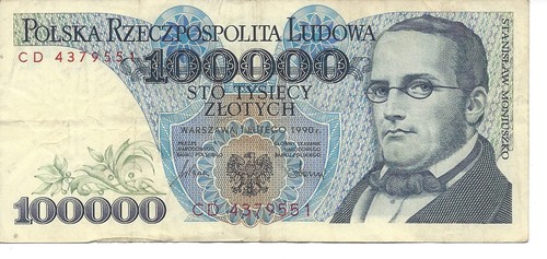 Geldschein banknote polen - geldschein,