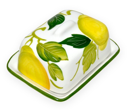 Butterdose keramik zitrone - butterdose,