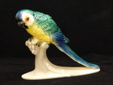 Porzellan Papagei - Hertwig - Katzhütte / Thüringen - Keramik Figur