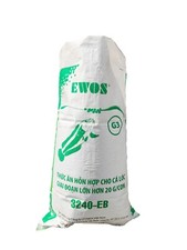 großer Sack | Vietnam Fisch Futter EWOS weiß grün | upcycling  DIY