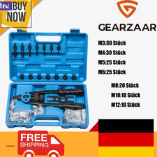 150X Profi Gewinde Nietzange Nietmuttern Zange M3-M12 Niethülsen Blindnietmutter