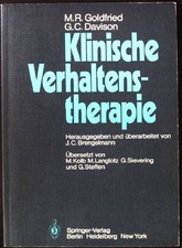 Klinische Verhaltenstherapie. Goldfried, Marvin R., Gerald C. Davison und Johann
