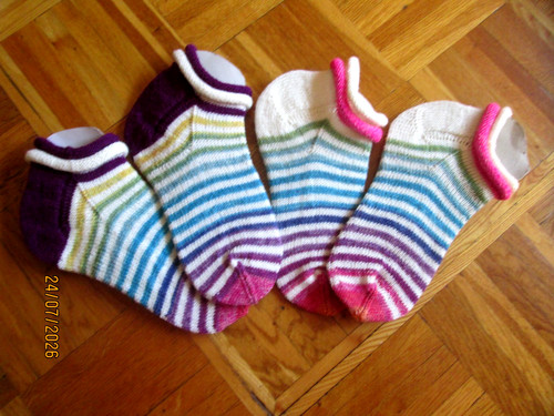 Paar handgestrickte socken - 2,