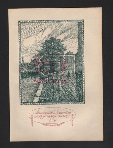 Lithografie 1907 malerei - lithografie,