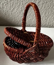 Puppe Bär Korb Weide Picknick