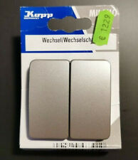 KOPP Wechsel Wechselschalter MILANO stahl farb silber grau UP Unterputz Schalter