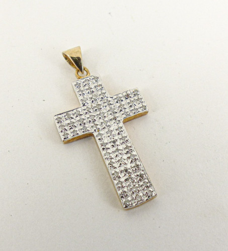Gold diamant kreuz - 9,