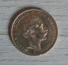 Gold Münze 20 Mark Deutsches Reich Kaiser Wilhelm II König von Preußen