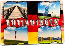 Butjadingen Friesenstrand Tossens Nordsee Souvenir Kühlschrank Magnet Geschenk