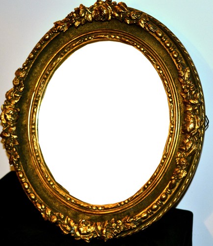 Spiegel oval 1850 mit - oval,ca., 1850,