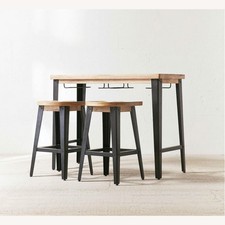 2er Set Urban Outfitters Haskall Frühstück Bar/Thekenhocker Metall & Holz Neu