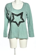PIA JESSEN Longsleeve Damen Shirt Gr. DE 44 grün Casual-Look