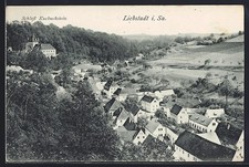 Ansichtskarte Liebstadt i. Sa., Teilansicht mit Schloss Kuckuckstein 