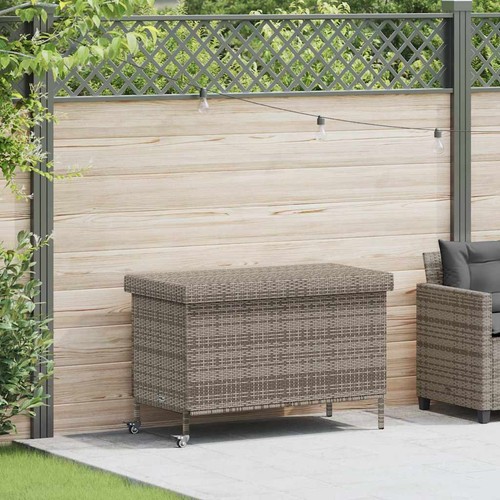 Gartentruhe mit rollen grau - gartentruhe,