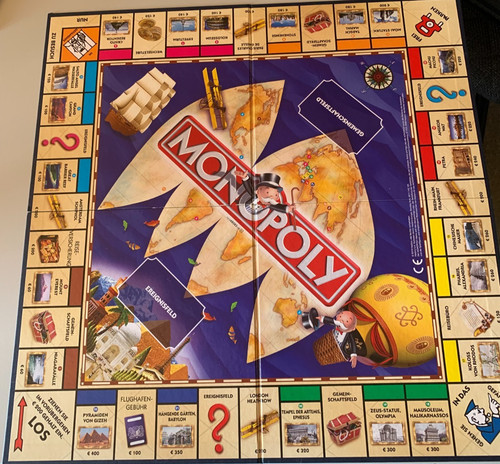Monopoly weltreise spielbrett - monopoly,