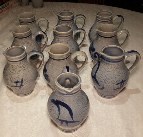Keramik weinkrug kanne - 2x,