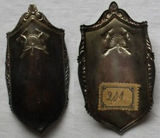 seltener versilberter Fahnen / Stocknagel Feuerwehr um 1920 (101898)