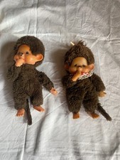 2x Vintage Monchhichi Affen Sekiguchi 1974 – Original Japan – frühe Versionen