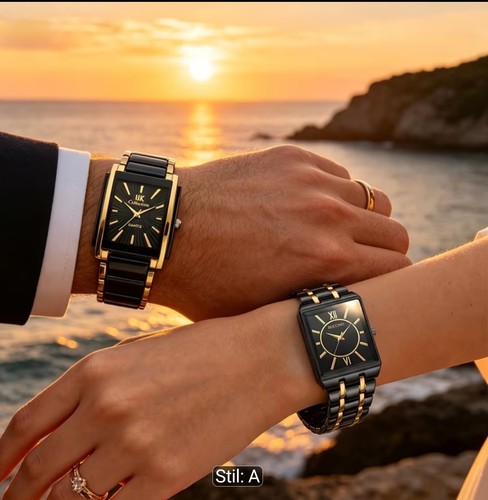 2er set classic quarz uhr - 2er,