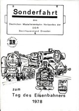 Sonderfahrt Modelleisenbahn-Verbandes DDR Tag Eisenbahners 1978 Dresden