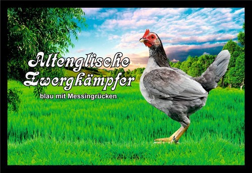 Fußmatte hühner altenglische - hühner,