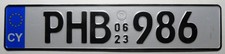Nummernschild Europa