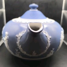 Vintage Wedgwood Dunkel Blau Teekanne Modellnummer,329 Um 1950