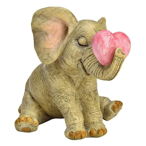 Elefant dekofigur mit herz - mit,