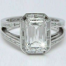 5Kt Smargd Halo Diamant Split