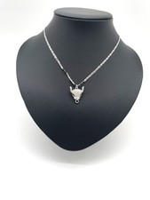 Silber Modeschmuck Kette mit Stierkopf Anhänger Sternzeichen Stier Halskette