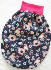  Schlafsack ♥ Strampelsack ♥ Rotkehlchen ♥ Dunkelblau - Pink ♥  handmade 
