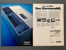 Uher Stereoanlage CG 320 HiFi Stereomobil 1975 Vintage Ad Werbung Reklame