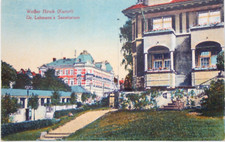 36104 Postkarte Dresden Weißer Hirsch Dr. Lahmanns Sanatorium mit Villa um 1918