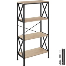 Regal Barry 61,5x31,5x133,5cm Industrial Holz hell, Eiche Sonoma B-Ware