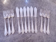 Wilkens Martin BARBARA Fischbesteck für 6 Personen 12 Teile Silber 90er TOP